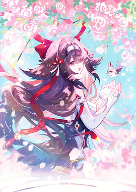 Zenless zone zero Girl with Bird and Roses