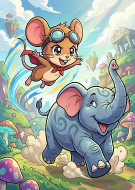Mouse chasing Elephant