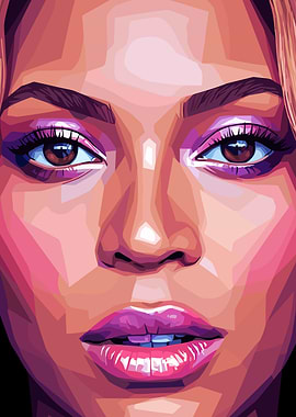 Beyonce Knowles Portrait Pop Art
