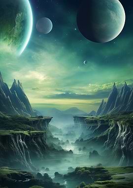 Surreal Exoplanet Landscape