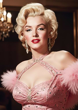 Marilyn Monroe in Pink Gown