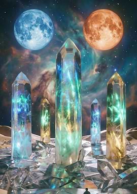 The Crystalline Sanctuary Twin Moon Horizon