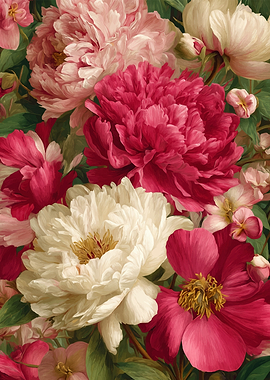 Floral Peony Painting