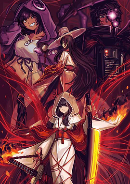 Anime Characters with Swords and Hoods