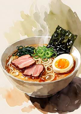 Ramen Bowl Illustration