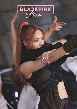 Lisa from Blackpink in action pose