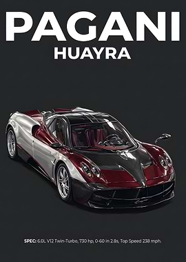 Pagani Huayra Car Illustration