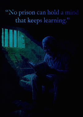 Inspirational Quote with Man Reading