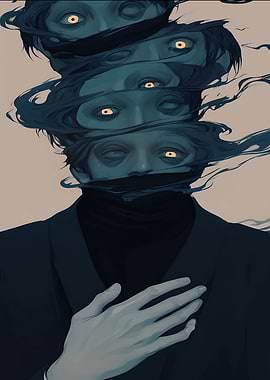 Surreal Portrait with Multiple Faces