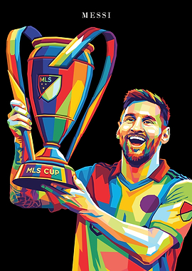 Messi MLS Cup Celebration Pop Art