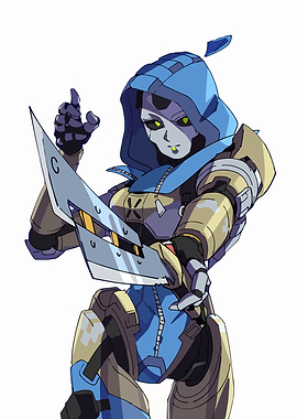 Ash from Apex Legends with Swords