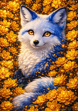 Golden Bloom Wolf