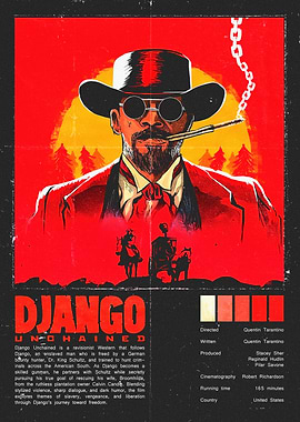 Django Unchained Movie Poster Art