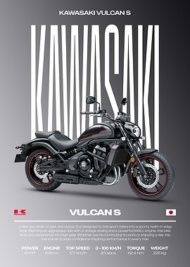 Kawasaki Vulcan S Motorcycle Poster