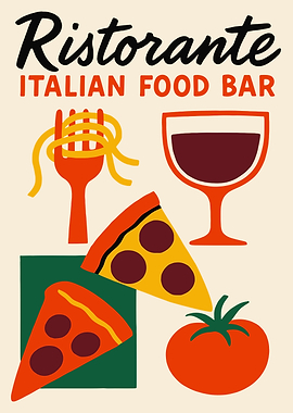 Ristorante Italian Food Bar Illustration