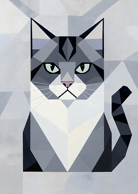 Cat Geometric Portrait