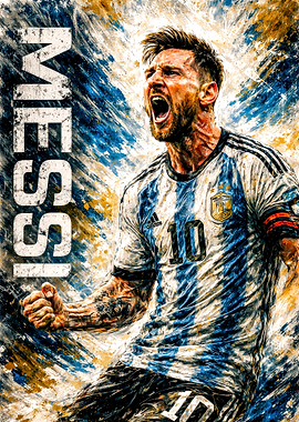 Lionel Messi Celebration Art