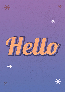 Hello Retro Text Art