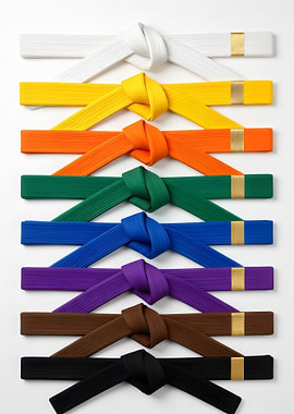 Martial Arts Belts Stacked