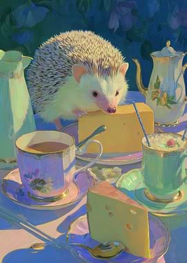 Hedgehog's Tea Party with Cheese