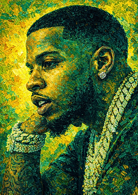 Tory Lanez in green tones