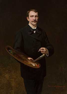 Portrait of an Artist with Palette