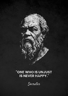 Socrates Unjust Quote Portrait