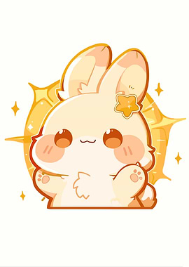 Cute Bunny with Star