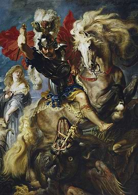 Saint George and the Dragon Painting