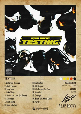 A$AP Rocky - Testing Album Cover
