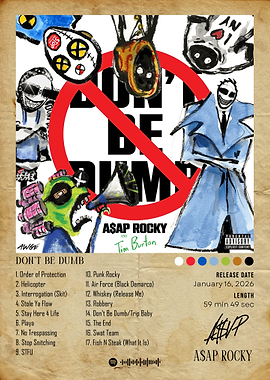 A$AP Rocky - Don't Be Dumb Album Art