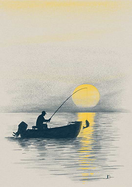 Fishing at Sunset
