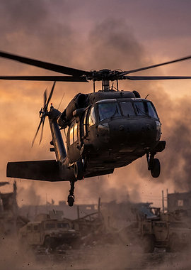 Military Helicopter in Action