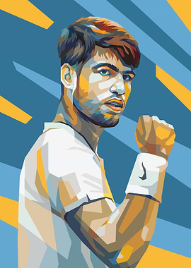 Carlos Alcaraz in Pop Art Portrait illustration