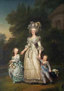 Marie Antoinette and Her Children Painting
