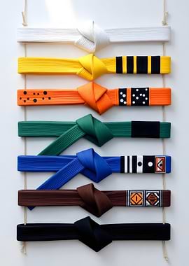 Martial Arts Belts Display