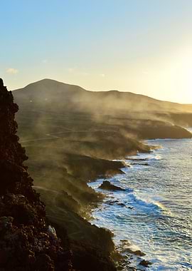 Wind Over the Volcanic Coast – Lanzarote