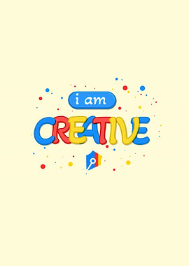I am Creative Colorful Typography