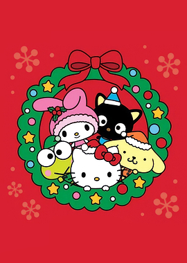 Hello Kitty Christmas Wreath