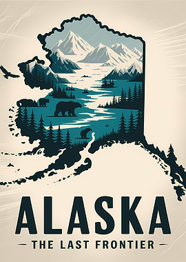 Alaska: The Last Frontier Travel Poster