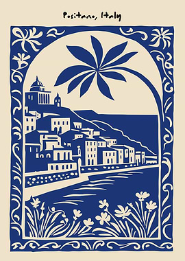 Positano, Italy - Decorative Travel Poster