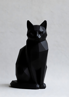 Black Cat Sculpture