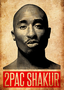 2Pac Shakur Portrait Art