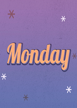 Monday Retro Text Art