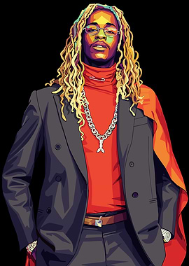 Future Portrait in Pop Art Style