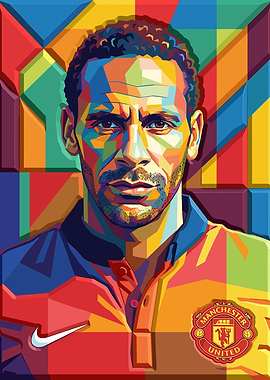 Rio Ferdinand Colorful Pop Art Portrait