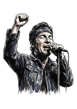 Bruce Springsteen Illustration