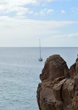 Sailboat in Open Water – Lanzarote