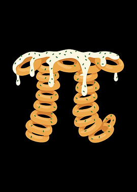 Pi Symbol Made of Onion Rings