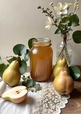 Pears and Jar Still Life